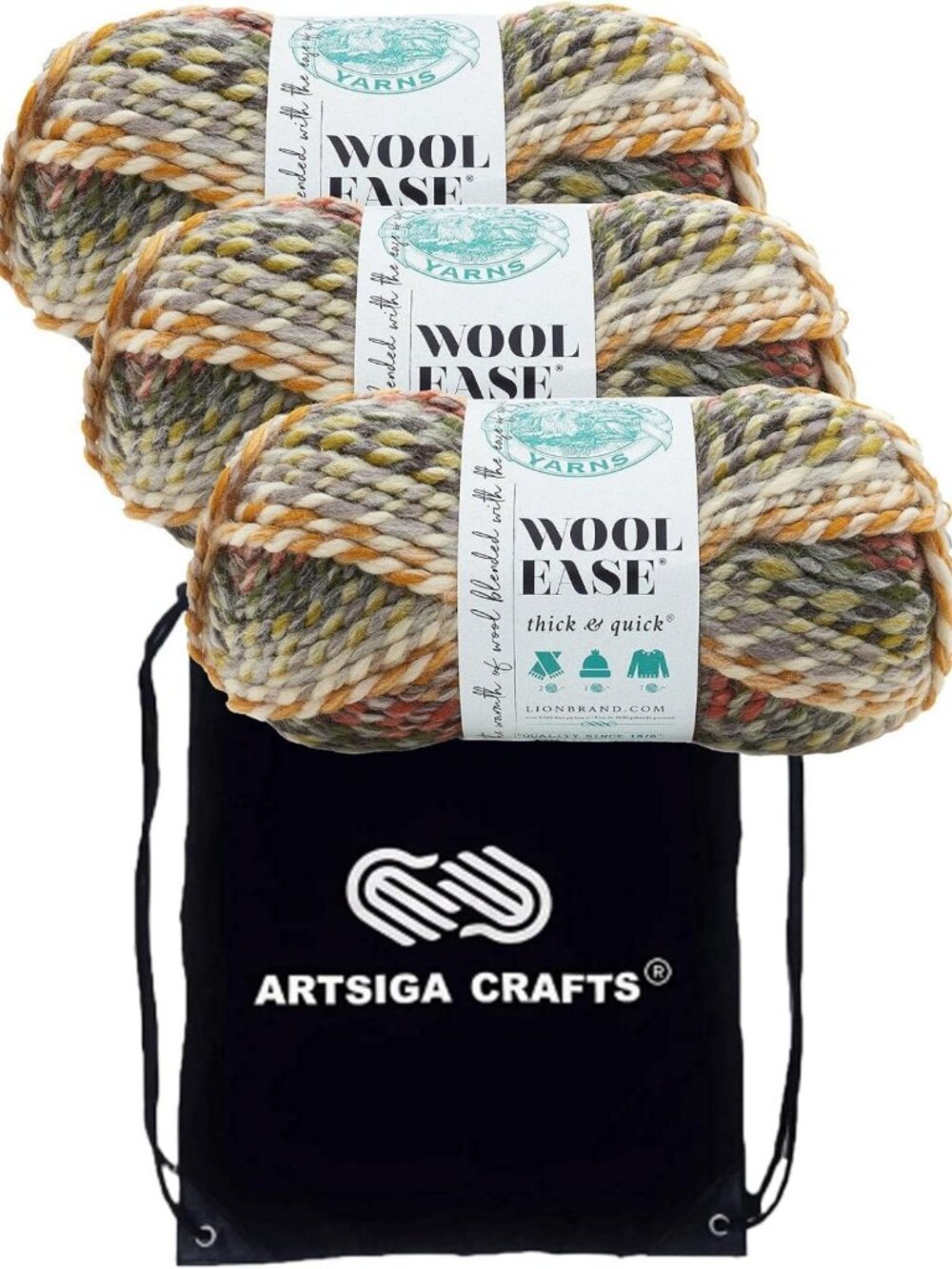 Cozy Thick & Quick Wool Blend Yarn in Coney Island - Perfect for Knitting
